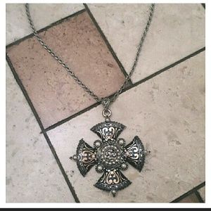 Bronze cross necklace